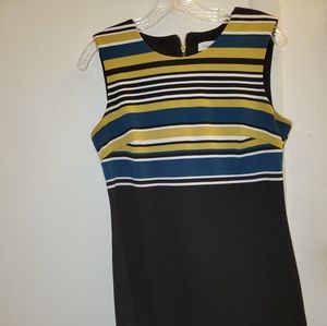 Calvin Klein Striped sheath dress